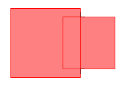 Cross-section of overlapping SSS volumes — internal surfaces are still present on the left, removed on the right using a Merge Set.